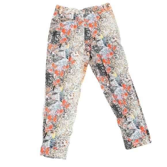 Alice + Olivia Silk Floral Print Pants Size 6/8 - Picture 2 of 7
